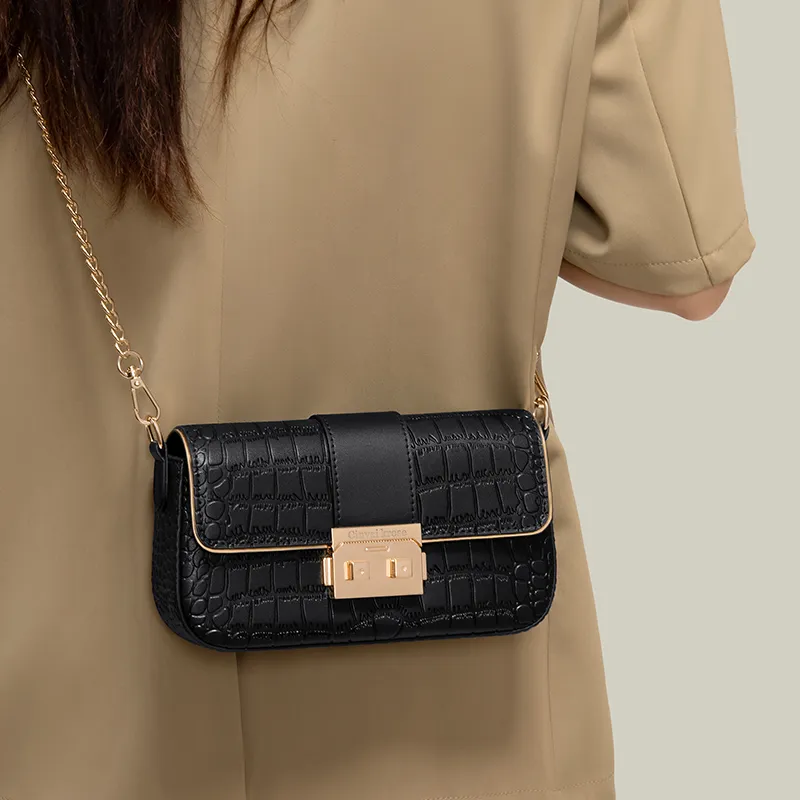 Simvay Clos Cow Leather With Synthetic Leather Shoulder Bag Small Square Bag Shoulder Bag Small Size Women's-17