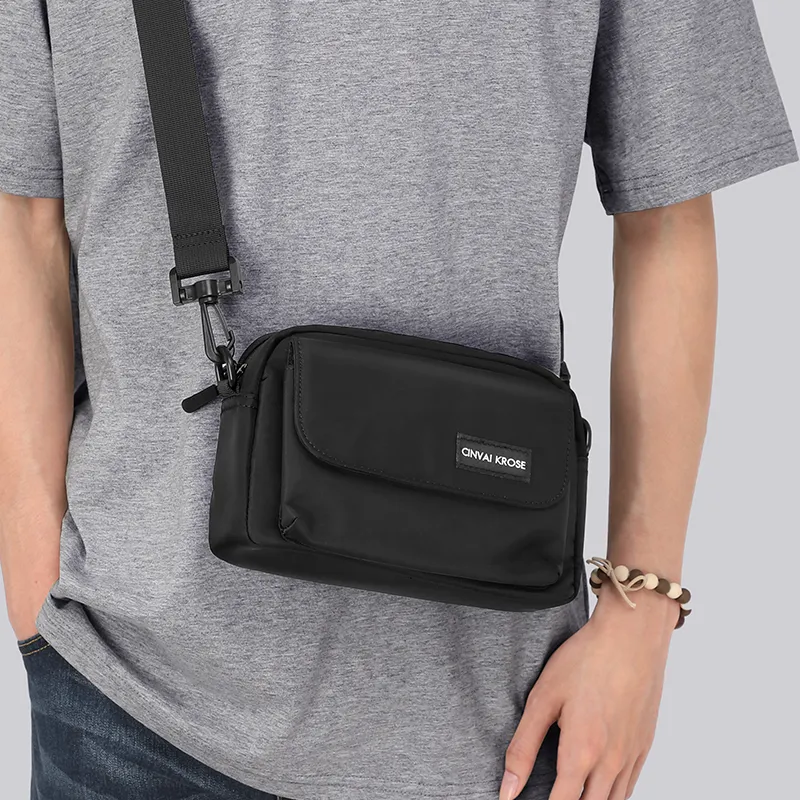 Simvay Clos Fabric Shoulder Bag Regular Men's Black-3