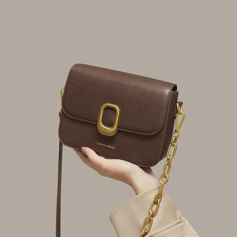 Simvay Clos Synthetic Leather Shoulder Bag Crossbody Bag Small Size Women's Brown/Coffee-2
