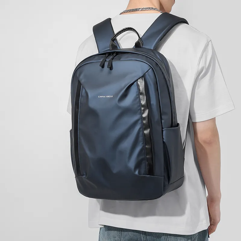 CinvaiKrose Fabric Backpack Large Size Men's Gray/Black/Blue-13