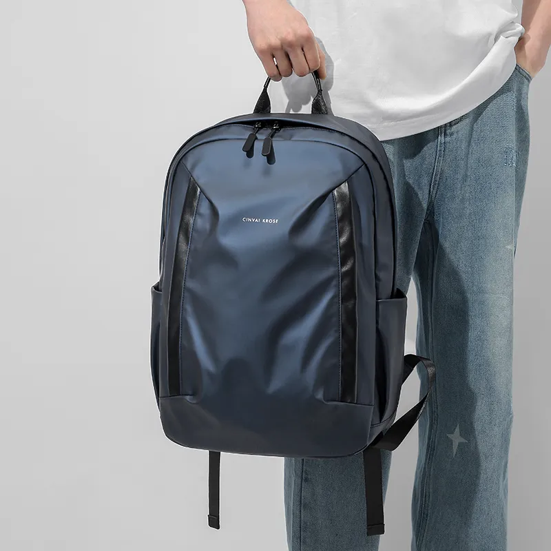 CinvaiKrose Fabric Backpack Large Size Men's Gray/Black/Blue-15