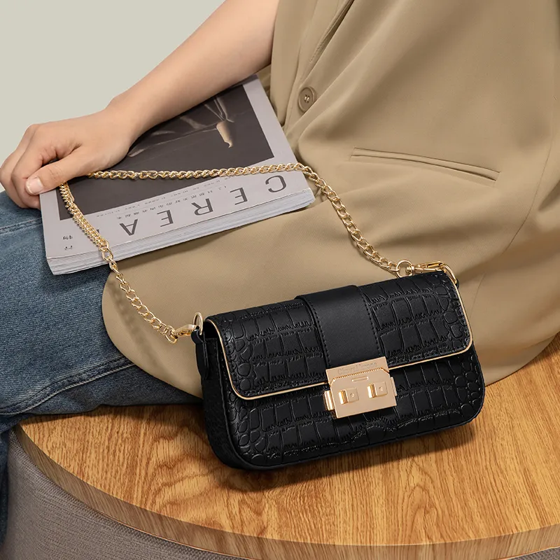 Simvay Clos Cow Leather With Synthetic Leather Shoulder Bag Small Square Bag Shoulder Bag Small Size Women's-16