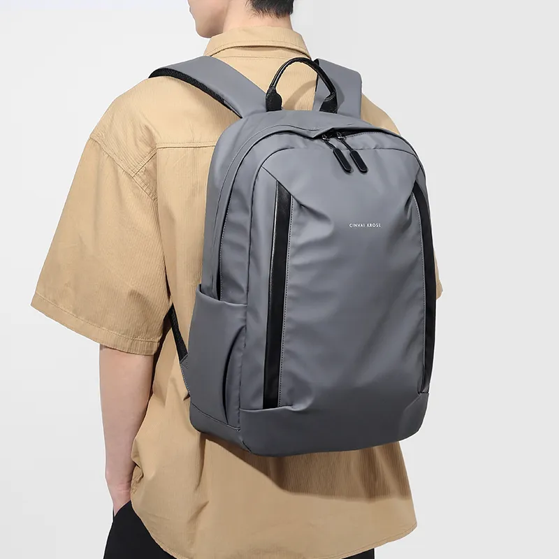 CinvaiKrose Fabric Backpack Large Size Men's Gray/Black/Blue-1