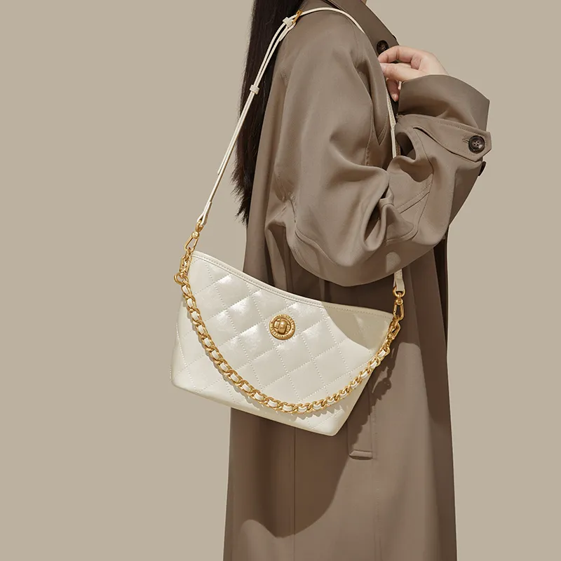 Simvay Clos Cow Leather Patchwork Synthetic Leather Shoulder Bag Crossbody Bag Women's Black/White-7