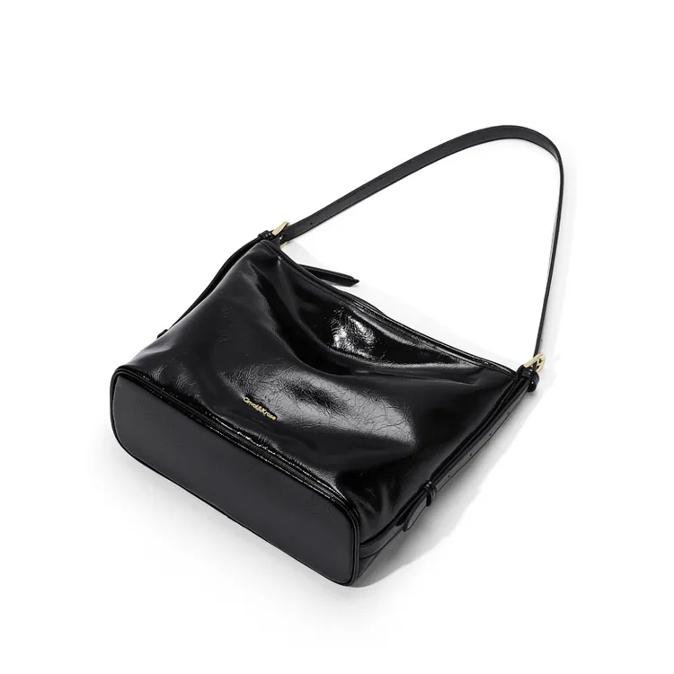 Simvay Clos PU With Synthetic Leather Tote Shoulder Bag Large Size Women's Black/Coffee-3
