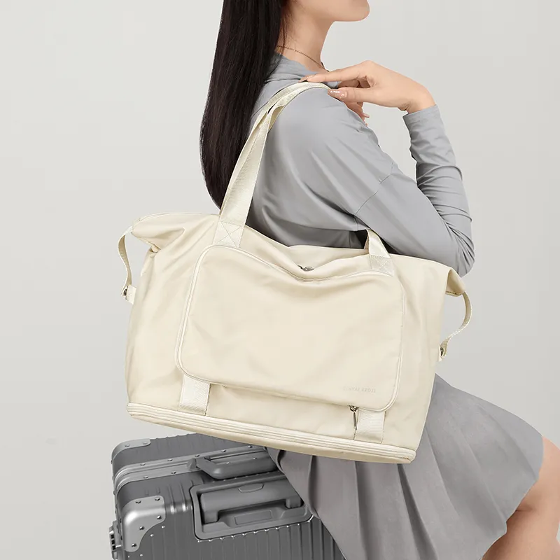 CinvaiKrose Travel Bags Ecru Shopping Bag Included-5