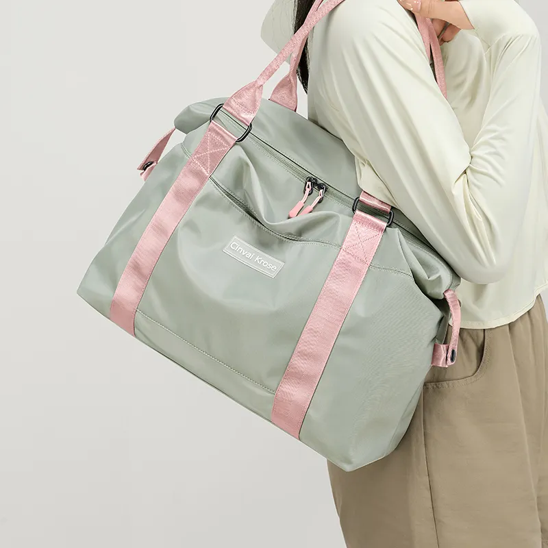 CinvaiKrose Travel Bags Light Green Shopping Bag Included-3