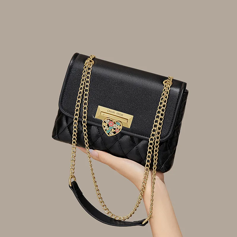 Simvay Clos Cow Leather Patchwork Synthetic Leather Handheld Shoulder Bag Small Size Women's White/Black/Pink-8