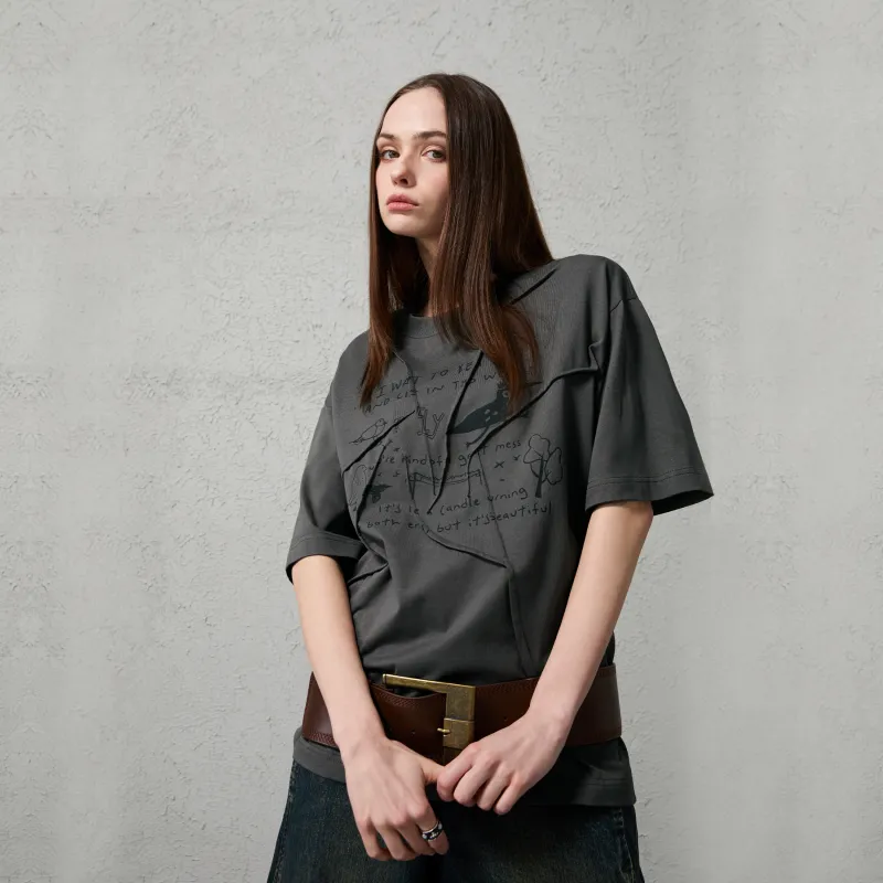 Organic Emotion T Shirt Unisex Charcoal Black-3