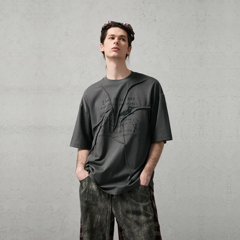 Organic Emotion T Shirt Unisex Charcoal Black-6