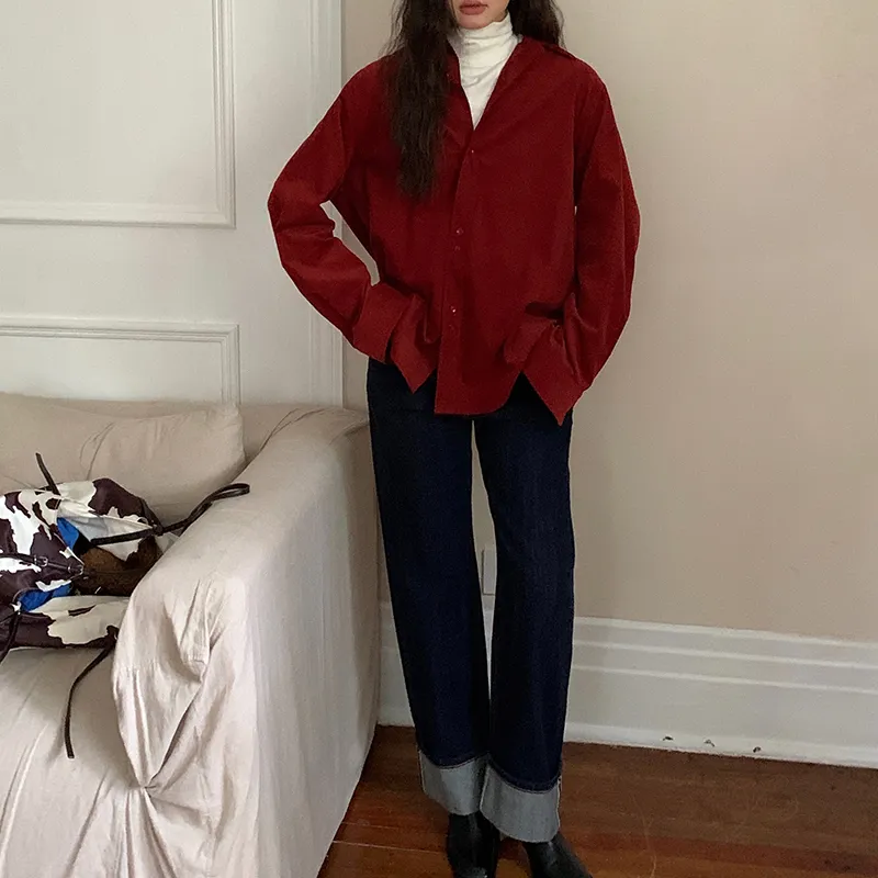 Little pull Shirts Women's Red-3