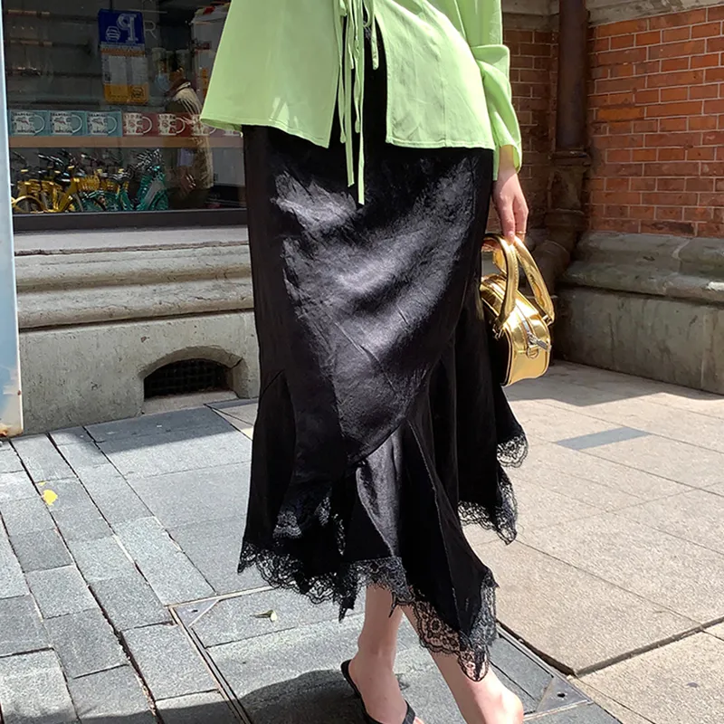 Little Pull SS24 Casual Long Skirts Women's Black-2
