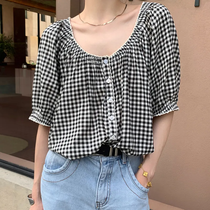 Little Pull Shirt Women's Plaid-4