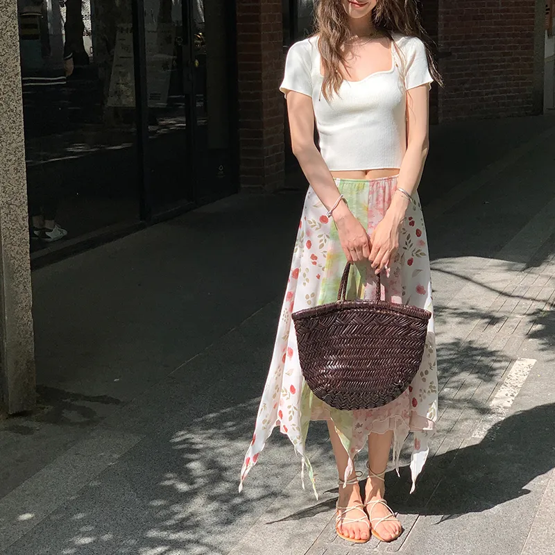 Little Pull Casual Long Skirts Women's As Shown Print-6