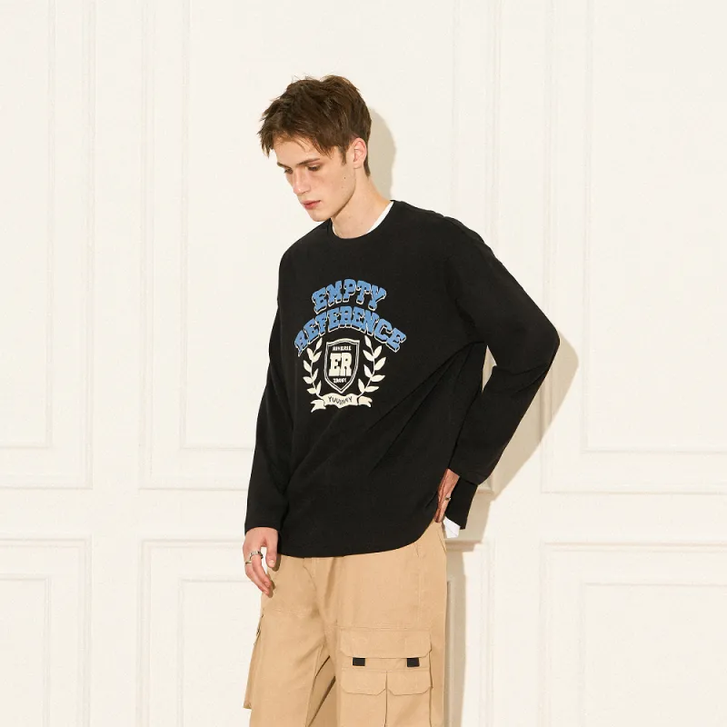 EMPTY REFERENCE Long Sleeved T Shirts Unisex Black-5