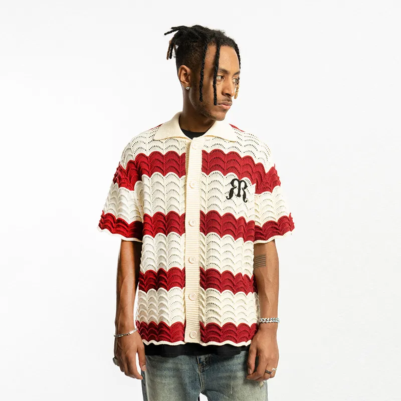 EMPTY REFERENCE Shirts Unisex Beige Red-4