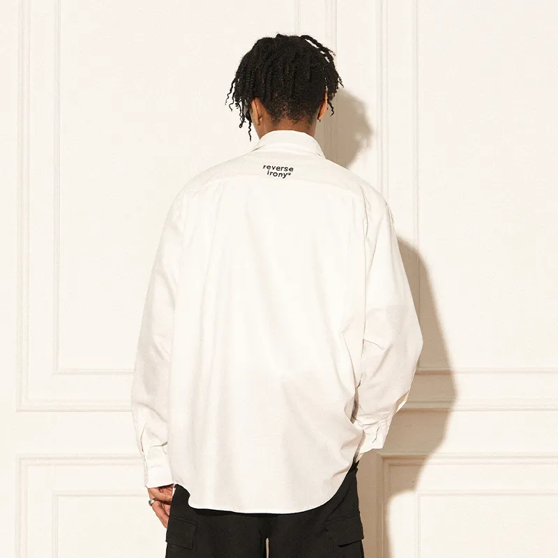 EMPTY REFERENCE x REVERSE IRONY Shirt Unisex White-3