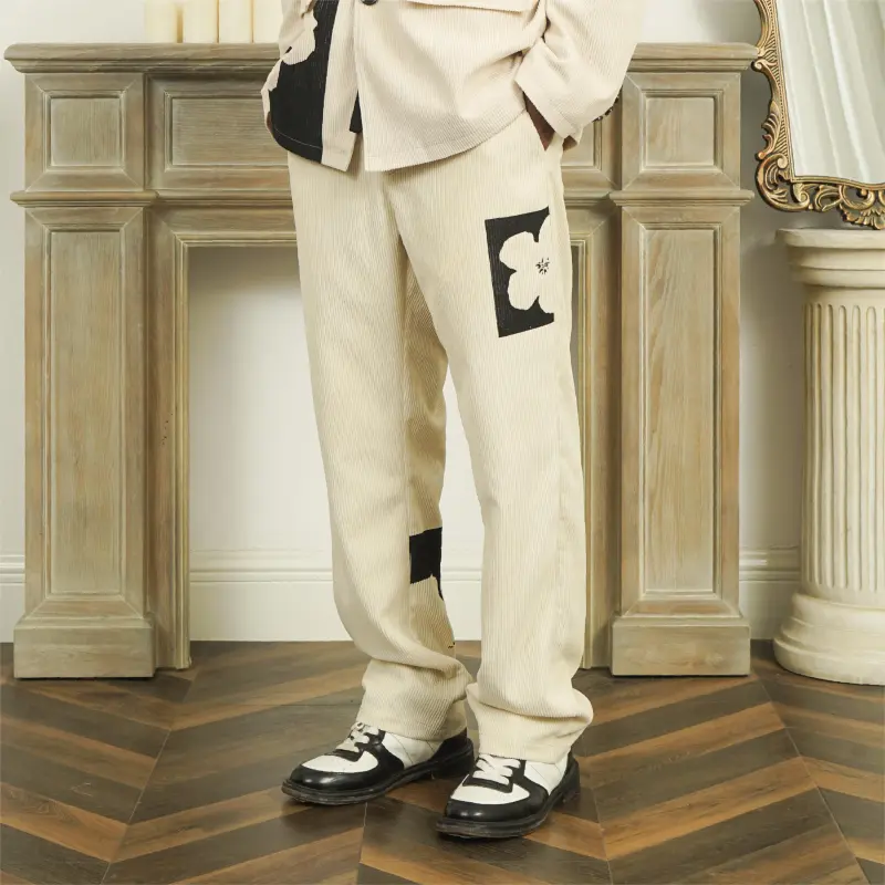 EMPTY REFERENCE Casual Pants Men's Beige-3