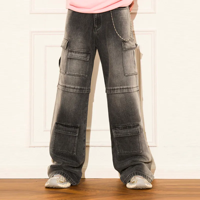 EMPTY REFERENCE Jeans Unisex Gray-5