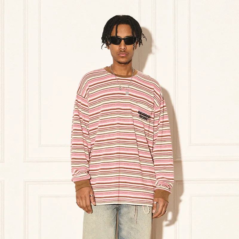EMPTY REFERENCE x REVERSE IRONY T Shirt Unisex Brown Pink-2