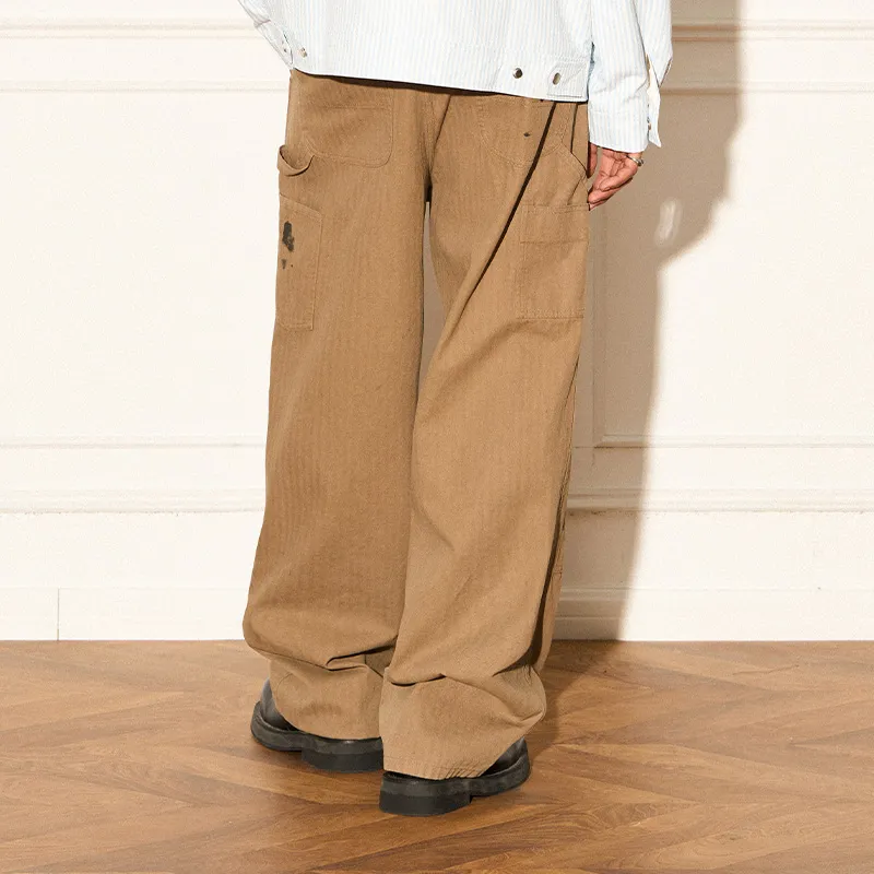 EMPTY REFERENCE Cargo Pants Unisex Brown-3