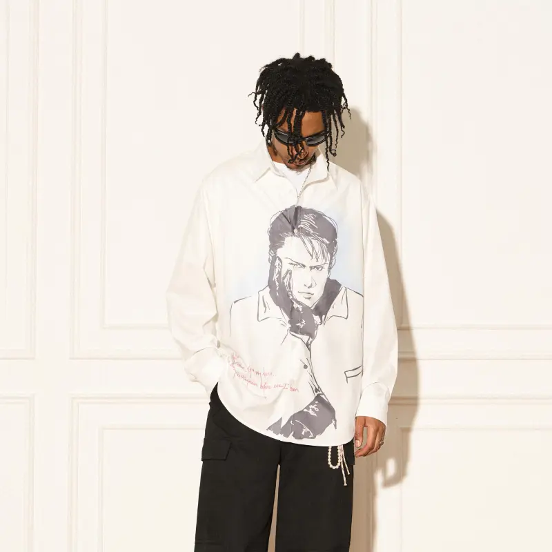 EMPTY REFERENCE x REVERSE IRONY Shirt Unisex White-5