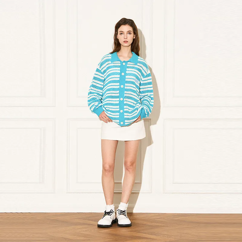EMPTY REFERENCE Knitwear Unisex Blue With White Lettering-4