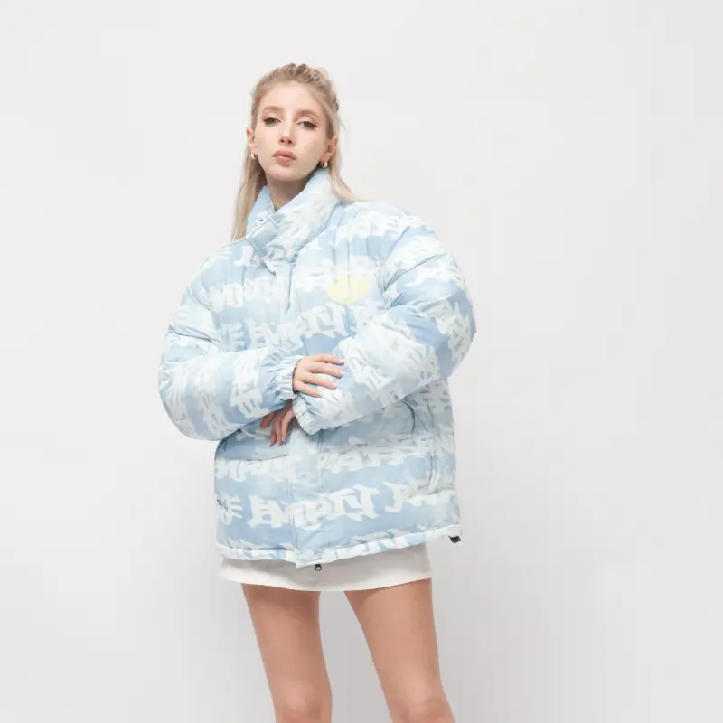 EMPTY REFERENCE Puffer Jackets Unisex Light Denim-5