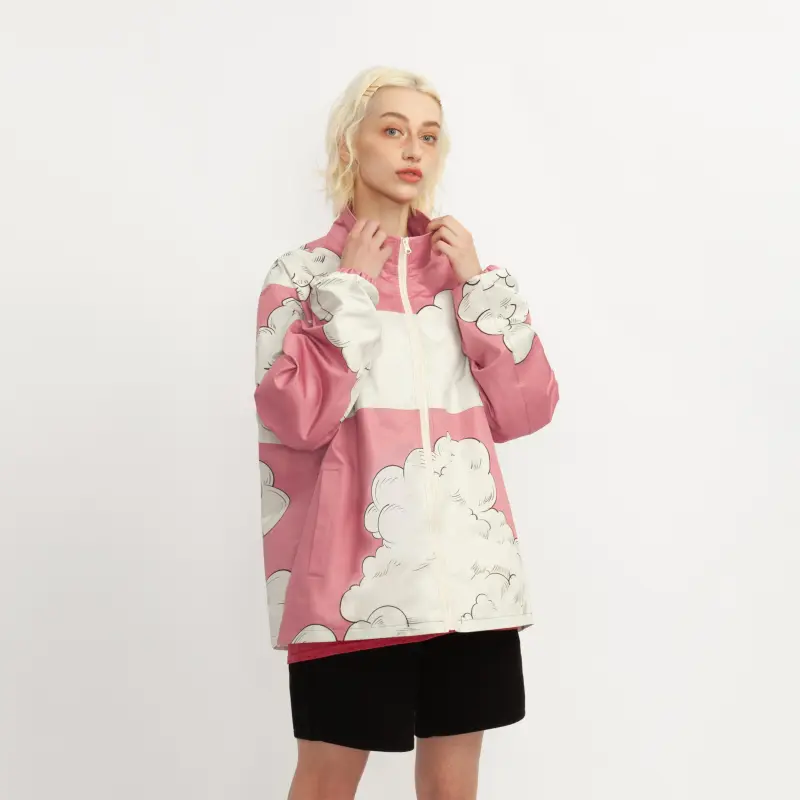 EMPTY REFERENCE Lapel Jackets Unisex Pink-5
