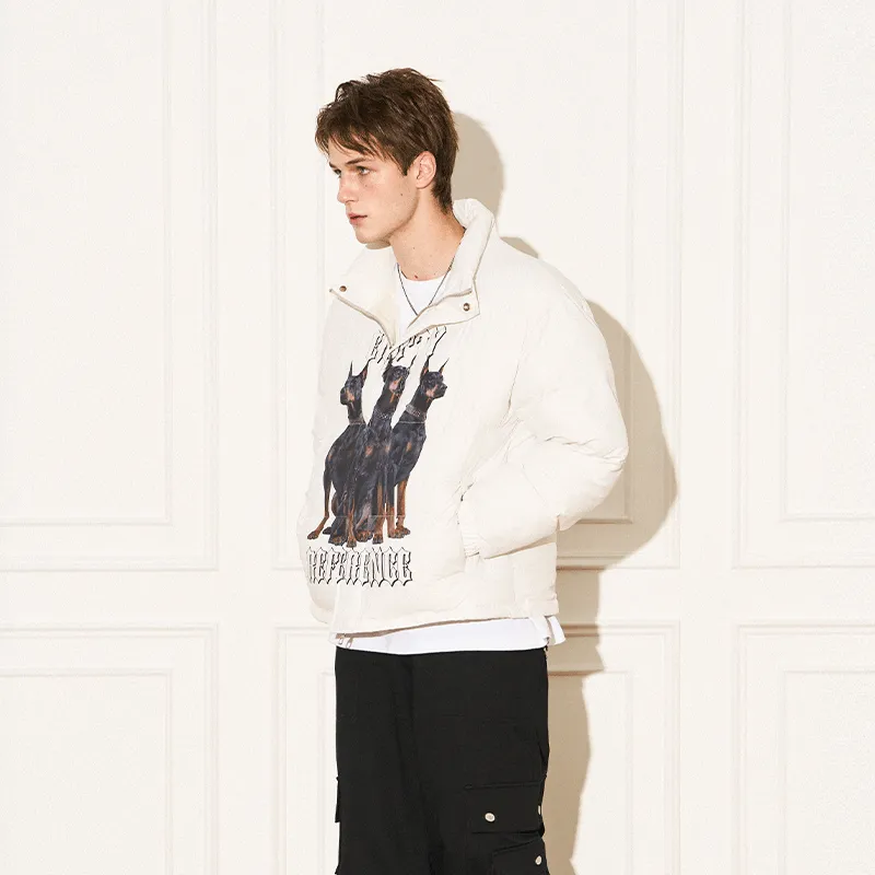 EMPTY REFERENCE Puffer Jacket Unisex White-4