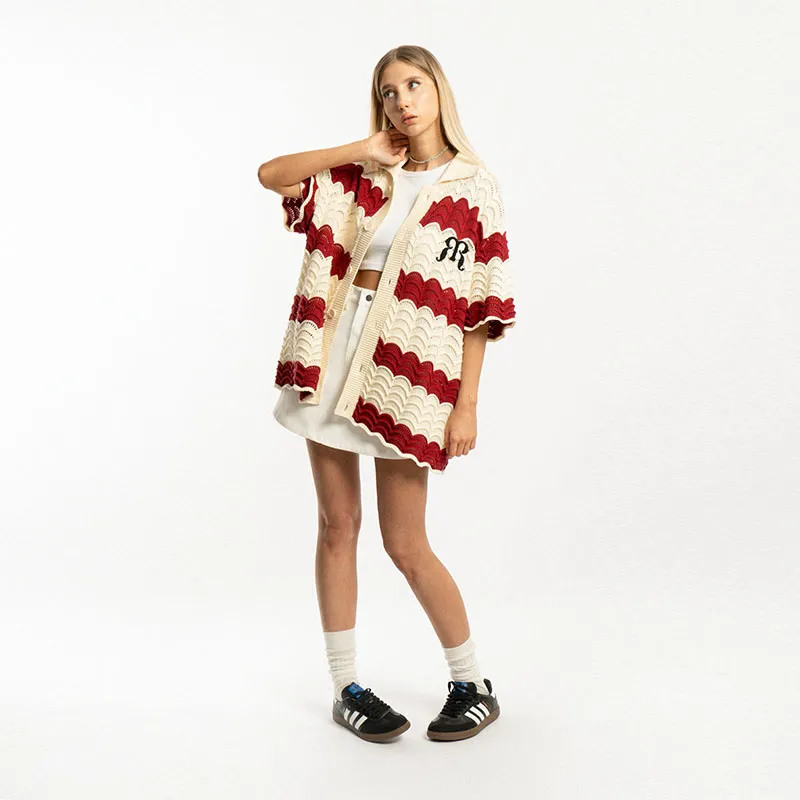 EMPTY REFERENCE Shirts Unisex Beige Red-3