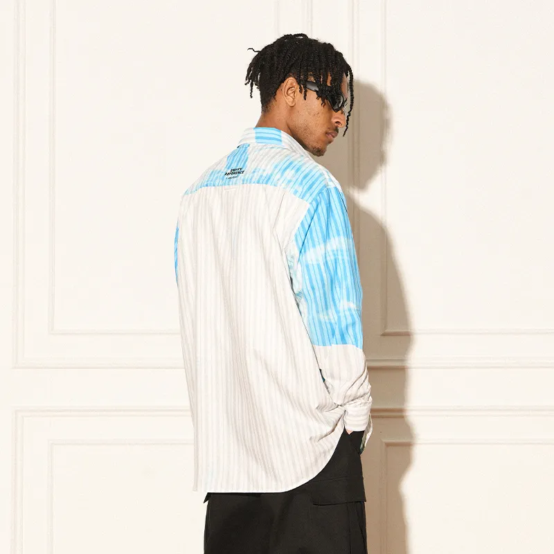EMPTY REFERENCE Shirt Unisex Blue White-4
