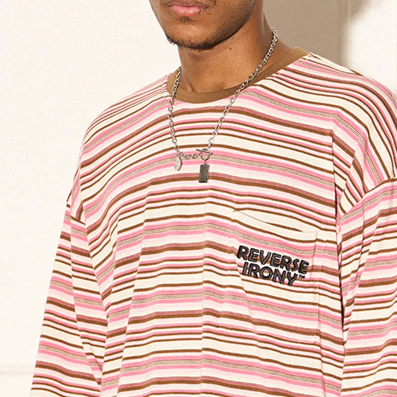 EMPTY REFERENCE x REVERSE IRONY T Shirt Unisex Brown Pink-5