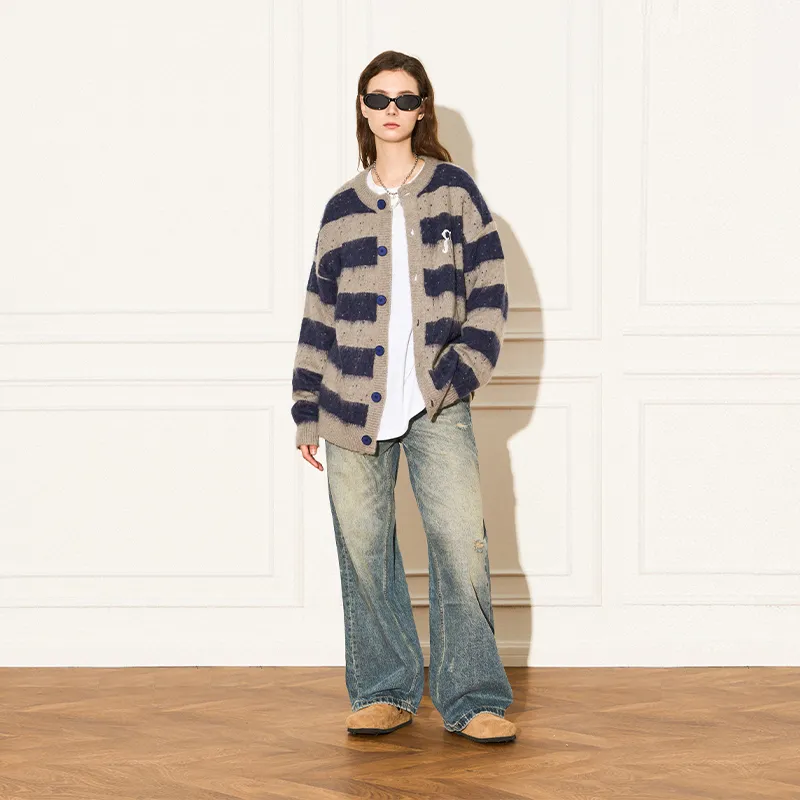 EMPTY REFERENCE Sweater Unisex Blue-6