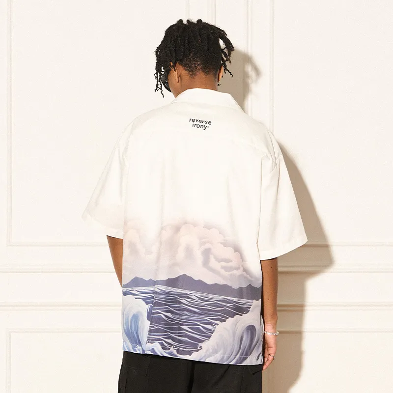 EMPTY REFERENCE x REVERSE IRONY Shirt Unisex White-4