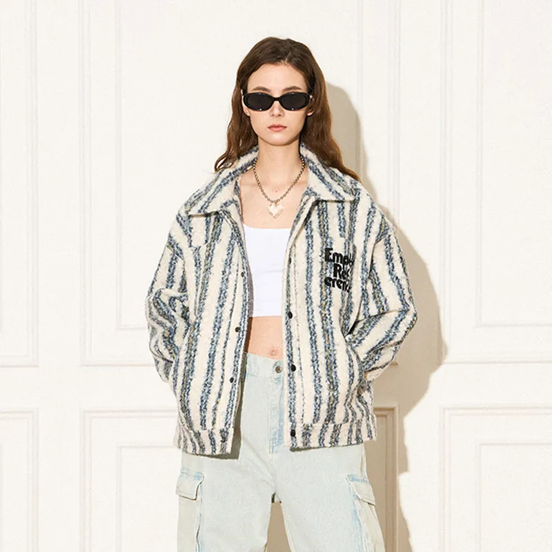 EMPTY REFERENCE Jacket Unisex Blue White-3