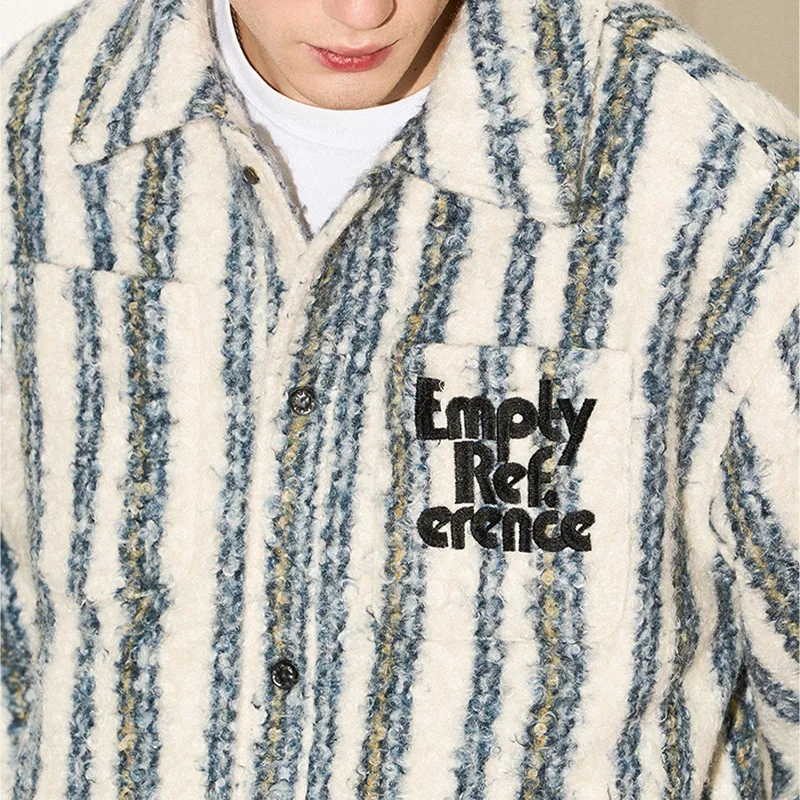 EMPTY REFERENCE Jacket Unisex Blue White-5