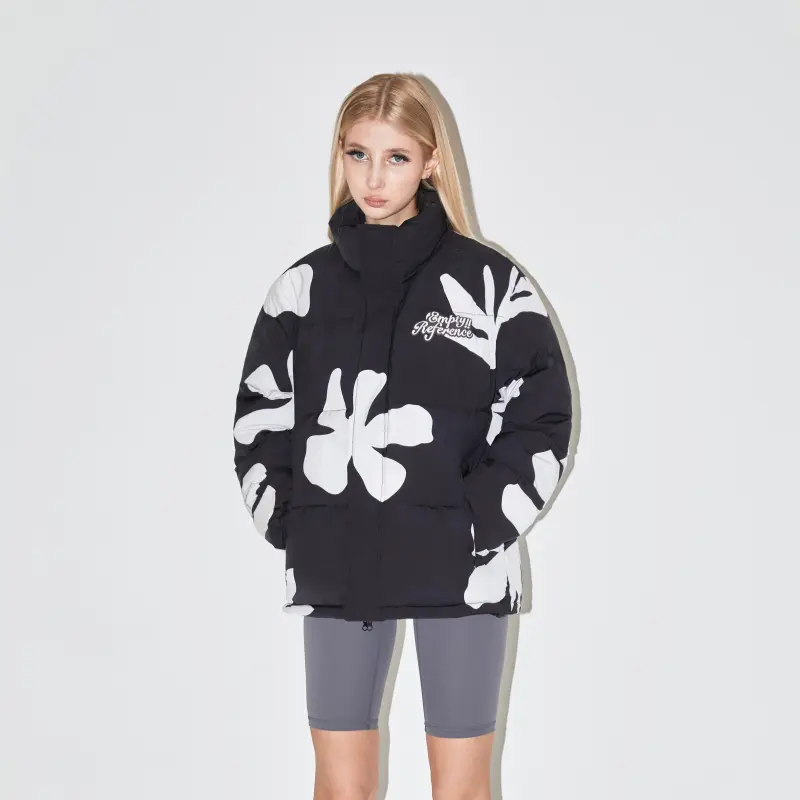 EMPTY REFERENCE Puffer Jacket Unisex Black-5