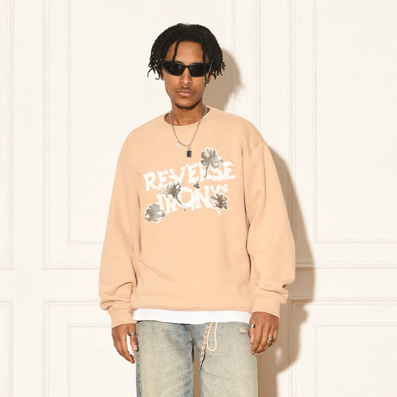 EMPTY REFERENCE x REVERSE IRONY Sweatshirt Unisex Coffee-2
