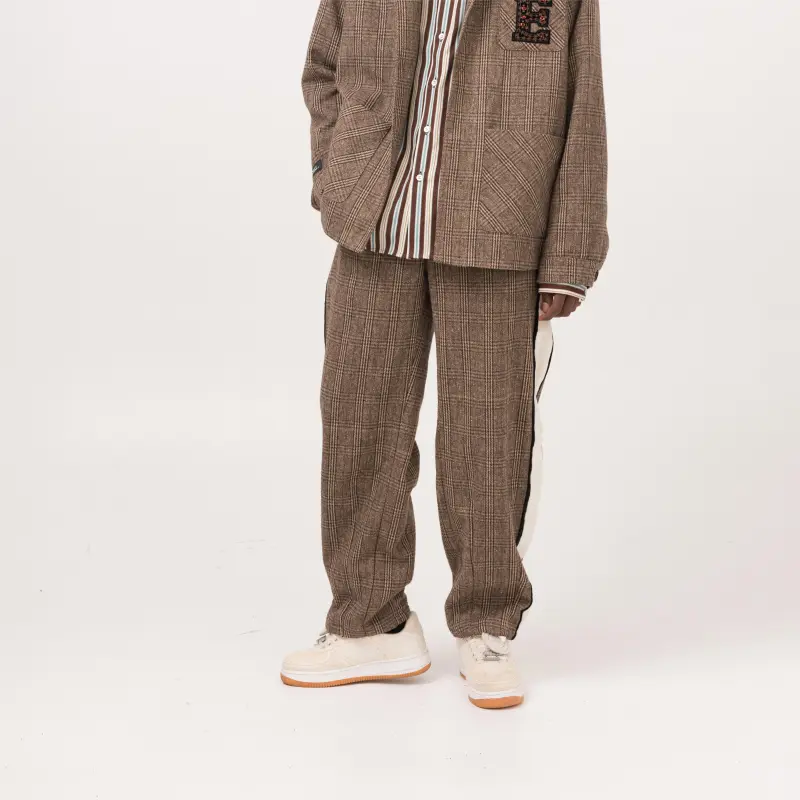 EMPTY REFERENCE Casual Pants Unisex Coffee-5