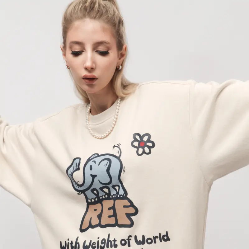 EMPTY REFERENCE Sweatshirt Unisex Ecru-4