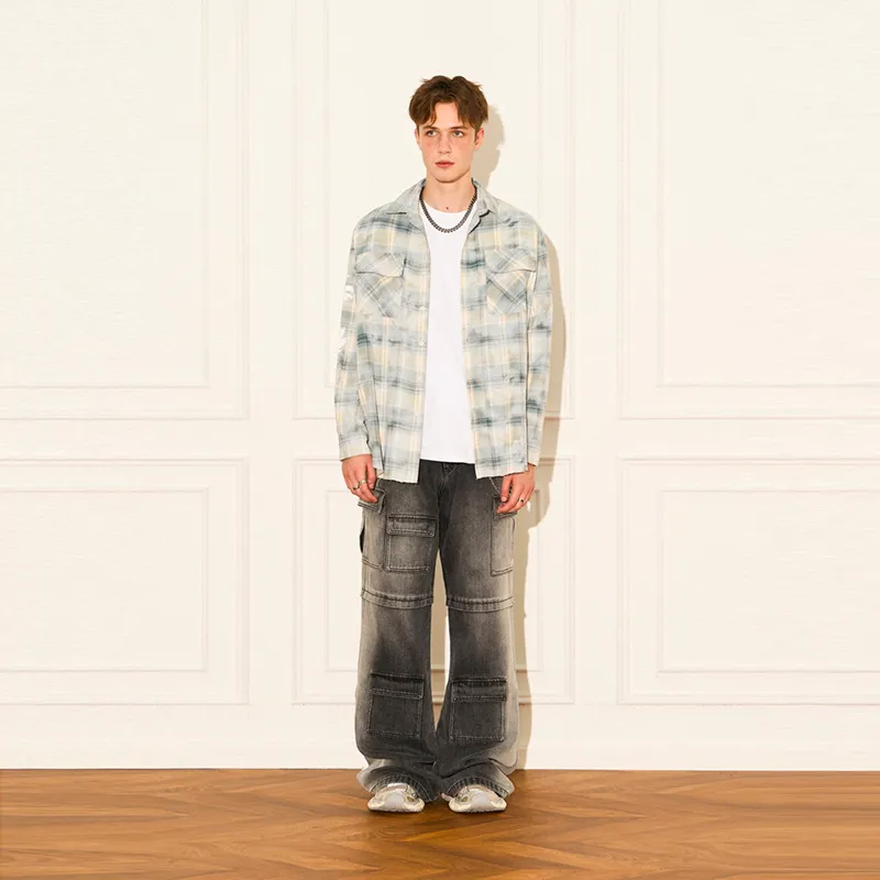 EMPTY REFERENCE Jeans Unisex Gray-4