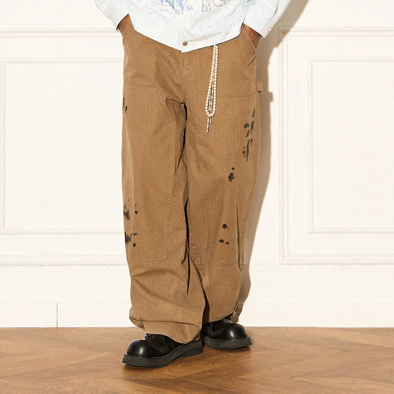EMPTY REFERENCE Cargo Pants Unisex Brown-2