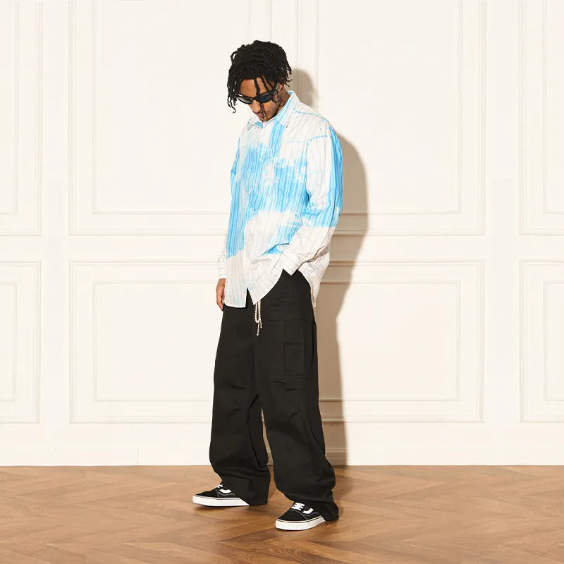 EMPTY REFERENCE Shirt Unisex Blue White-3