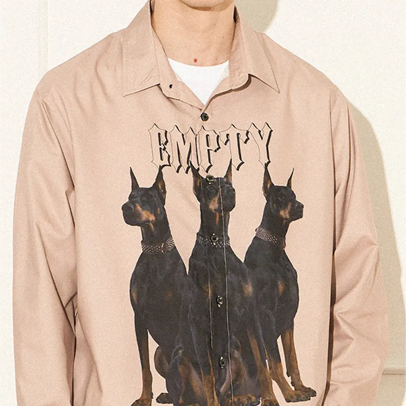 EMPTY REFERENCE Doberman Series Long Sleeved Shirts Unisex-3