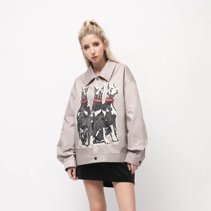 EMPTY REFERENCE Dog print Unisex Jacket-4
