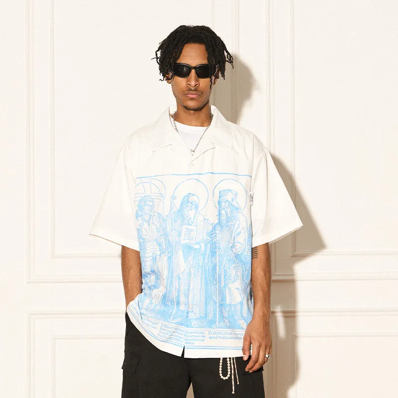 EMPTY REFERENCE Shirt Unisex Blue White-2