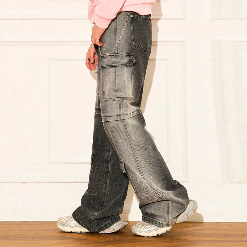 EMPTY REFERENCE Jeans Unisex Gray-2