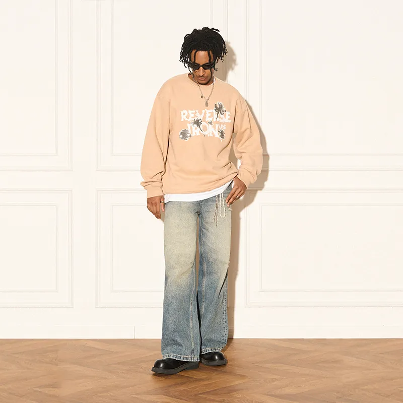 EMPTY REFERENCE x REVERSE IRONY Sweatshirt Unisex Coffee-3