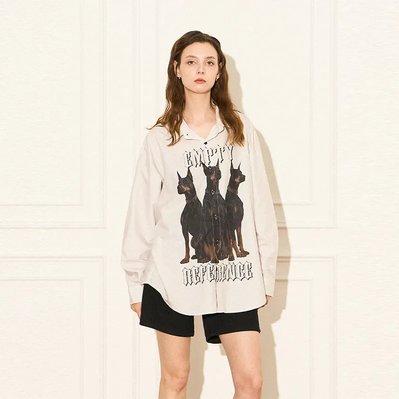 EMPTY REFERENCE Doberman Series Long Sleeved Shirts Unisex-8